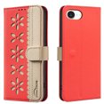 thumbnail image 1 of Allytechgroup Wallet Case for iPhone 16e, PU Leather Case with Credit Card Slot Magnetic Closure Floral Cutout Shockproof Protective Back Cover for iPhone 16e, Red, 1 of 9