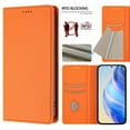 thumbnail image 1 of Allytechgroup Wallet Case for iPhone 16e, Premium PU Leather Flip Cover Magnetic Closure Protective Stand RFID Blocking Slim Phone Case Cover for Apple iPhone 16e, Orange, 1 of 9