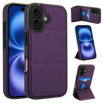 Allytechgroup Wallet Case for iPhone 17 Pro Max with Credit Card Slot, PU Leatehr Phone Case with Stand RFID Blocking Shockproof Back Cover for iPhone 17 Pro Max for Women Men, Darkpurple