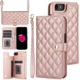 thumbnail image 1 of Allytechgroup Wallet Case for iPhone 7 / 8 / SE 2022 & 2020 with Credit Card Slot, RFID Blocking PU Leather Case with Lanyard & Shoulder Strap & Kickstand Shockproof Bumper for Women Men, Rosegold, 1 of 8