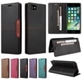 thumbnail image 1 of Allytechgroup Wallet Case for iPhone 7 / 8 / SE 2022 & 2020, Slim Lightweight PU Leather Stand Flip Phone Case with Credit Card Slot Shockproof Protective Back Cover for Women Men, Black, 1 of 10