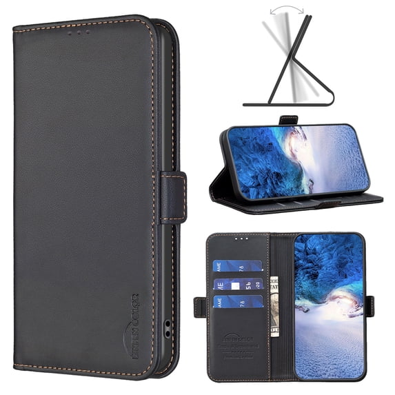 Allytechgroup Wallet Case for iPhone 8 Plus/7 Plus with Credit Card Slot, PU Leather Flip Case with Kickstand Military Grade Drop Protection for iPhone 8 Plus/7 Plus Women Men, Black