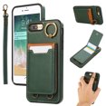 thumbnail image 1 of Allytechgroup Wallet Case for iPhone 8 Plus/7 Plus with Credit Card Slot, RFID Blocking PU Leather Flip Case with Lanyard & Kickstand Shockproof and Anti-Scratch Bumper for Women Girls, Green, 1 of 7