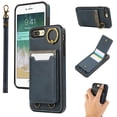 thumbnail image 1 of Allytechgroup Wallet Case for iPhone 8 Plus/7 Plus with Credit Card Slot, RFID Blocking PU Leather Flip Case with Lanyard & Kickstand Shockproof and Anti-Scratch Bumper for Women Girls, Blue, 1 of 7