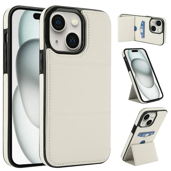 Allytechgroup Wallet Case for iPhone XR with Credit Card Slot, PU Leatehr Phone Case with Stand RFID Blocking Shockproof Back Cover for iPhone XR for Women Men, Beige