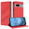 thumbnail image 1 of Allytechgroup Wallet Flip Case for Google Pixel 7 with Credit Card Slot, RFID Blocking PU Leather Slim Phone Case Shockproof Full Body Protection for Google Pixel 7, Red, 1 of 10