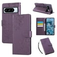 thumbnail image 1 of Allytechgroup Wallet Flip Case for Google Pixel 8 Pro with Lanyard, Built-in Credit Card Slot RFID Blocking PU Leather Stand Case Shockproof Full Body Cover for Women Girls, Darkpurple, 1 of 7