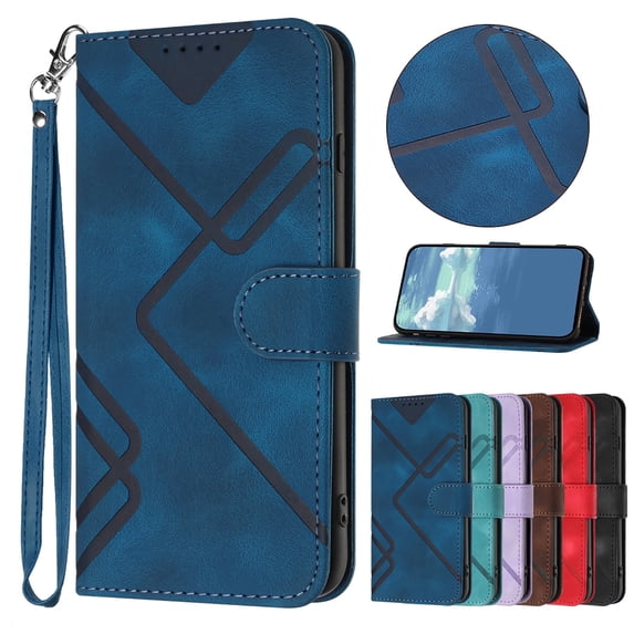 Allytechgroup Wallet Flip Case for Samsung Galaxy A16 5G, Retro Leather RFID Blocking Shockproof Anti-Scratch Folio Stand Cards Holder Hand Wrist Phone Case for Galaxy S24, Darkblue