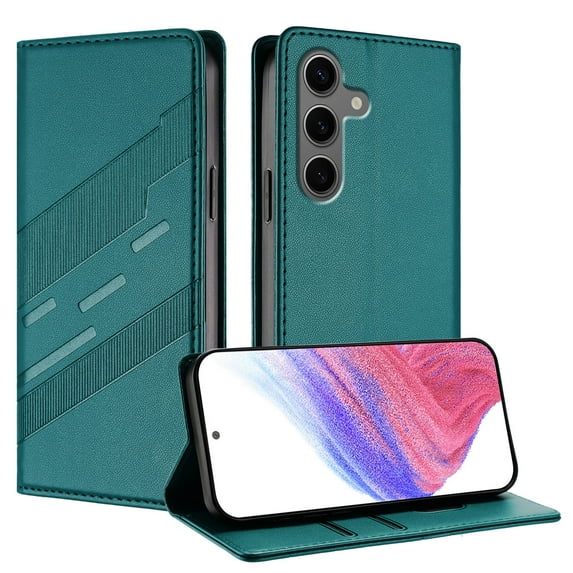 Allytechgroup Wallet Flip Case for Samsung Galaxy A26 5G with Credit Card Slot, RFID Blocking PU Leather Slim Phone Case Shockproof Full Body Protection for Samsung Galaxy A26 5G, Darkgreen