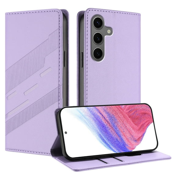 Allytechgroup Wallet Flip Case for Samsung Galaxy A56 5G with Credit Card Slot, RFID Blocking PU Leather Slim Phone Case Shockproof Full Body Protection for Samsung Galaxy A56 5G, Purple