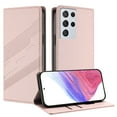 thumbnail image 1 of Allytechgroup Wallet Flip Case for Samsung Galaxy S22 Ultra with Credit Card Slot, RFID Blocking PU Leather Slim Phone Case Shockproof Full Body Protection for Samsung Galaxy S22 Ultra, Pink, 1 of 10