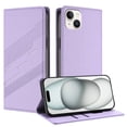 thumbnail image 1 of Allytechgroup Wallet Flip Case for iPhone 13 with Credit Card Slot, RFID Blocking PU Leather Slim Phone Case Shockproof Full Body Protection for iPhone 13 Women Men, Purple, 1 of 9