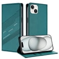 thumbnail image 1 of Allytechgroup Wallet Flip Case for iPhone 13 with Credit Card Slot, RFID Blocking PU Leather Slim Phone Case Shockproof Full Body Protection for iPhone 13 Women Men, Darkgreen, 1 of 10