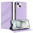 thumbnail image 1 of Allytechgroup Wallet Flip Case for iPhone 14 Plus with Credit Card Slot, RFID Blocking PU Leather Slim Phone Case Shockproof Full Body Protection for iPhone 14 Plus Women Men, Purple, 1 of 9