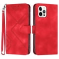 thumbnail image 1 of Allytechgroup Wallet Flip Case for iPhone 16 Plus, Retro Leather RFID Blocking Shockproof Anti-Scratch Folio Stand Cards Holder Hand Wrist Phone Case for Apple iPhone 16 Plus, Red, 1 of 8