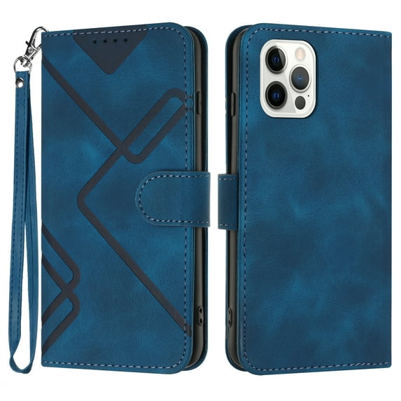 Allytechgroup Wallet Flip Case for iPhone 16 Plus, Retro Leather RFID Blocking Shockproof Anti-Scratch Folio Stand Cards Holder Hand Wrist Phone Case for Apple iPhone 16 Plus, Darkblue