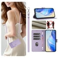thumbnail image 1 of Allytechgroup Wallet Phone Case for Apple iPhone 13 Pro, RFID Blocking Crossbody Shoulder Strap + Hand Wrist Flip Cover Stand Credit Cards Holder Protective Case for Girls Women, Purple, 1 of 9