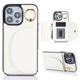 thumbnail image 1 of Allytechgroup Wallet Phone Case for Apple iPhone 13, Shockproof PU Leather TPU iPhone 13 Case with Card Holder & Ring Stand Protective iPhone 13 Cover, White, 1 of 6
