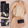 thumbnail image 1 of Allytechgroup Wallet Phone Case for Google Pixel 6, PU Leather Cards Slots RFID Blocking Flip Cover Metal Strap Hand Wrist Shockproof Stylish Case for Women Girls, Black, 1 of 8