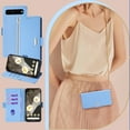 thumbnail image 1 of Allytechgroup Wallet Phone Case for Google Pixel 6 Pro, PU Leather Cards Slots RFID Blocking Flip Cover Metal Strap Hand Wrist Shockproof Stylish Case for Women Girls, Blue, 1 of 8