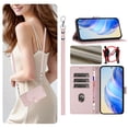 thumbnail image 1 of Allytechgroup Wallet Phone Case for Google Pixel 7, RFID Blocking Crossbody Shoulder Strap + Hand Wrist Flip Cover Stand Credit Cards Holder Protective Case for Girls Women, Pink, 1 of 10
