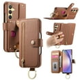 thumbnail image 1 of Allytechgroup Wallet Phone Case for Samsung Galaxy A15 with Credit Card Slot, PU Leather Phone Case RFID Blocking Stand Shockproof Full Body Protective Bumper for Women Girls, Brown, 1 of 10