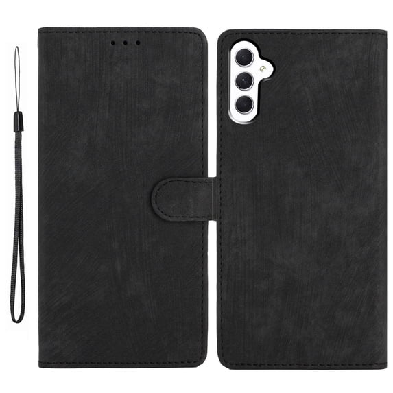 Allytechgroup Wallet Phone Case for Samsung Galaxy A23 5G with Credit Card Slot, PU Leather Slim Lightweight Flip Case with Lanyard Shockproof Protective Bumper for Women Girls, Black