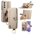 thumbnail image 1 of Allytechgroup Wallet Phone Case for Samsung Galaxy A32 5G with Credit Card Slot, PU Leather Phone Case RFID Blocking Stand Shockproof Full Body Protective Bumper for Women Girls, Khaki, 1 of 10