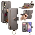 thumbnail image 1 of Allytechgroup Wallet Phone Case for Samsung Galaxy A32 5G with Credit Card Slot, PU Leather Phone Case RFID Blocking Stand Shockproof Full Body Protective Bumper for Women Girls, Gray, 1 of 10
