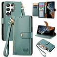 thumbnail image 1 of Allytechgroup Wallet Phone Case for Samsung Galaxy S25 Ultra with Lanyard, PU Leather Flip Case with Credit Card Slot Anti-Scratch Shockproof Protective Back Cover for Samsung Galaxy S25 Ultra, Green, 1 of 6
