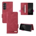 thumbnail image 1 of Allytechgroup Wallet Phone Case for Samsung Galaxy Z Fold 6, Built-in Credit Card Slot RFID Blocking PU Leather Flip Bumper Shockproof Protective Back Cover for Samsung Galaxy Z Fold 6, Red, 1 of 6