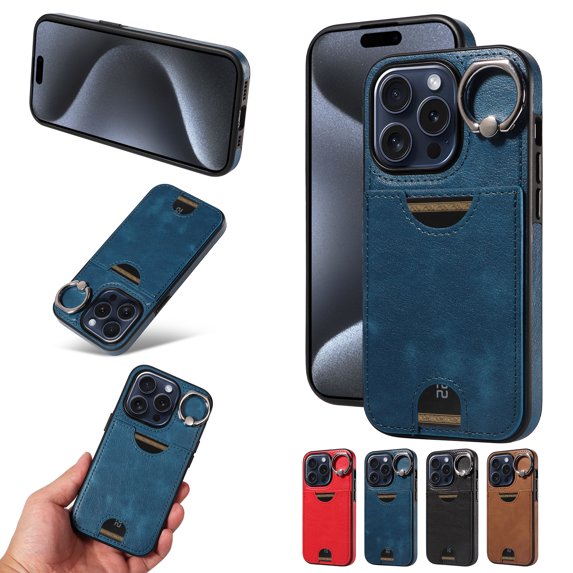 Allytechgroup Wallet Phone Case for iPhone 11 Pro Max with Stand, RFID Blocking PU Leather Shockproof Cover with Kickstand & Credit Card Slot Drop Protection for iPhone 11 Pro Max, Blue
