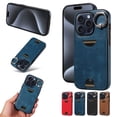 thumbnail image 1 of Allytechgroup Wallet Phone Case for iPhone 12 Pro Max with Stand, RFID Blocking PU Leather Shockproof Cover with Kickstand & Credit Card Slot Drop Protection for iPhone 12 Pro Max, Blue, 1 of 10