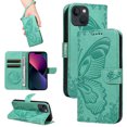 thumbnail image 1 of Allytechgroup Wallet Phone Case for iPhone 14 with Credit Card Slot, PU Leather Flip Case with Lanyard for Women Girls Military Grade Drop Protection for iPhone 14, Green, 1 of 8
