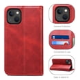 thumbnail image 1 of Allytechgroup Wallet Phone Case for iPhone 14, Folio PU Leather Wallet Case Stand with Card Slots Build - in Magnet Protective Cover for iPhone 14 6.1 inch, Red, 1 of 10