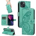 thumbnail image 1 of Allytechgroup Wallet Phone Case for iPhone 14 Plus with Credit Card Slot, PU Leather Flip Case with Lanyard for Women Girls Military Grade Drop Protection for iPhone 14 Plus, Green, 1 of 8