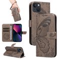 thumbnail image 1 of Allytechgroup Wallet Phone Case for iPhone 14 Plus with Credit Card Slot, PU Leather Flip Case with Lanyard for Women Girls Military Grade Drop Protection for iPhone 14 Plus, Grey, 1 of 8