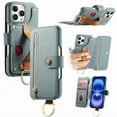 thumbnail image 1 of Allytechgroup Wallet Phone Case for iPhone 14 Pro Max with Credit Card Slot, PU Leather Phone Case RFID Blocking Stand Shockproof Full Body Protective Bumper for Women Girls, Blue, 1 of 10