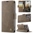 thumbnail image 1 of Allytechgroup Wallet Phone Case for iPhone 14 Pro Max with Credit Card Slot, RFID Blocking PU Leather Flip Case with Kickstand Support Wireless Charging Shockproof Bumper for Women Men, Coffee, 1 of 11