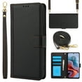 thumbnail image 1 of Allytechgroup Wallet Phone Case for iPhone 15 Pro Max, Built-in Credit Card Slot Shoulder Strap Wrtst Strap PU Leather RFID Blocking Shockproof Full Body Cover for Women Girls, Black, 1 of 8