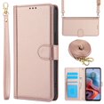 thumbnail image 1 of Allytechgroup Wallet Phone Case for iPhone XS/X, Built-in Credit Card Slot Shoulder Strap Wrtst Strap PU Leather RFID Blocking Shockproof Full Body Cover for Women Girls, Rosegold, 1 of 8