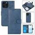 thumbnail image 1 of Allytechgroup Wallet Stand Case for iPhone 16 Pro Max, RFID Blocking PU Learher Rugged with Credit Card Slot Slim Fit Shockproof Full Body Cover for Apple iPhone 16 Pro Max, Darkblue, 1 of 3