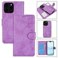 thumbnail image 1 of Allytechgroup Wallet Stand Case for iPhone 16 Pro Max, RFID Blocking PU Learher Rugged with Credit Card Slot Slim Fit Shockproof Full Body Cover for Apple iPhone 16 Pro Max, Purple, 1 of 6