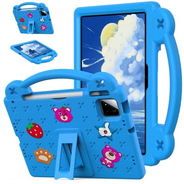 Allytechgroup for Walmart Onn 11 inch Tablet Pro 2024 Model Case/Onn 11 inch Tablet Pro Model 100146660, Kids Friendly Shockproof Cute Design Handle Stand Protective Rugged Tablet Case, Skyblue
