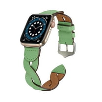 Allytechgroup Watch Band Compatible with Apple Watch Band 42mm 44mm 45mm 49mm iWatch Ultra/2 Series 9/8/SE/7/6/5/4/3/2/1, Braid Stylish Design Wrist Band for Women, Green