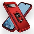 thumbnail image 1 of Allytechgroup for Google Pixel 8A Case Cover, with Ring Holder Stand Hybrid Rugged Protective Shockproof Bumper Phone Case for Google Pixel 8A - Red, 1 of 9
