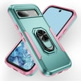 thumbnail image 1 of Allytechgroup for Google Pixel 9 Case Cover, with Ring Holder Stand Hybrid Rugged Protective Shockproof Bumper Phone Case for Google Pixel 9 - Green, 1 of 9