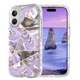 thumbnail image 1 of Allytechgroup for iPhone 16 Case, 3 Layers Protection Slim Lightweight Shockproof Soft TPU & Hard Back Protective Bumper Cover Marble Shell, H, 1 of 4