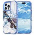 thumbnail image 1 of Allytechgroup for iPhone 17 Pro Case, 3 Layers Protection Slim Lightweight Shockproof Soft TPU & Hard Back Protective Bumper Cover Marble Shell, B, 1 of 7