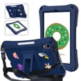 thumbnail image 1 of Allytechgroup iPad 10.2" 2021/2020/2019 Case for Kids, Soft EVA Rubber Shoulder Strap Kickstand Children Friendly Anti-Scratch Shockproof Case Cover for Apple iPad 10.2" 9th 8th 7th Gen, Navyblue, 1 of 7